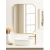 imageKate and Laurel Healey Glam Scalloped Wall Mirror 22 x 30 Gold Minimal Scallop Mirror for Classic Traditional Wall DecorGold