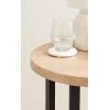 imageKate and Laurel Hendricks Modern Geometric Round Wood Side Table 19 x 19 x 25 Light Natural and Black Decorative Circular Living Room End Table with Storage for Useful Home Decor
