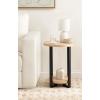 imageKate and Laurel Hendricks Modern Geometric Round Wood Side Table 19 x 19 x 25 Light Natural and Black Decorative Circular Living Room End Table with Storage for Useful Home Decor
