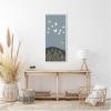 imageKate and Laurel Hilltop Flight Linocut Bird Framed Canvas Wall Art by Guilana Lazzerini 18 x 40 Sylvie White Modern Contemporary Animals Landscapes Nature Art for Wall Decor Living Room