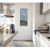 imageKate and Laurel Hilltop Flight Linocut Bird Framed Canvas Wall Art by Guilana Lazzerini 18 x 40 Sylvie White Modern Contemporary Animals Landscapes Nature Art for Wall Decor Living Room