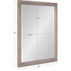 imageKate and Laurel Hogan Farmhouse Wall Mirror 18 x 24 White Modern Rectangular Wood Mirror for WallGrey