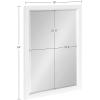 imageKate and Laurel Hogan Farmhouse Wall Mirror 18 x 24 White Modern Rectangular Wood Mirror for WallWhite