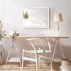 imageKate and Laurel Hogan Farmhouse Wall Mirror 18 x 24 White Modern Rectangular Wood Mirror for WallWhite