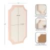 imageKate and Laurel Holbrook Glam Framed Scallop Fabric Pinboard 15 x 24 Pink Decorative Modern Scalloped Bulletin Board for Use as Vision Board or Wall Organization