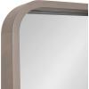 imageKate and Laurel Hutton Modern Rounded Rectangle Wall Mirror 20 x 30 Walnut Brown Transitional Geometric Mirror for WallGrey