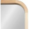 imageKate and Laurel Hutton Modern Rounded Rectangle Wall Mirror 20 x 30 Walnut Brown Transitional Geometric Mirror for WallNatural