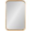 imageKate and Laurel Hutton Modern Rounded Rectangle Wall Mirror 20 x 30 Walnut Brown Transitional Geometric Mirror for WallNatural