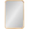imageKate and Laurel Hutton Modern Rounded Rectangle Wall Mirror 20 x 30 Walnut Brown Transitional Geometric Mirror for WallNatural