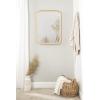 imageKate and Laurel Hutton Modern Rounded Rectangle Wall Mirror 20 x 30 Walnut Brown Transitional Geometric Mirror for WallNatural