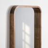imageKate and Laurel Hutton Modern Rounded Rectangle Wall Mirror 20 x 30 Walnut Brown Transitional Geometric Mirror for WallRustic Brown