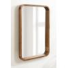 imageKate and Laurel Hutton Modern Rounded Rectangle Wall Mirror 20 x 30 Walnut Brown Transitional Geometric Mirror for WallRustic Brown