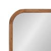 imageKate and Laurel Hutton Modern Rounded Rectangle Wall Mirror 20 x 30 Walnut Brown Transitional Geometric Mirror for WallRustic Brown