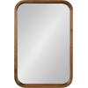 imageKate and Laurel Hutton Modern Rounded Rectangle Wall Mirror 20 x 30 Walnut Brown Transitional Geometric Mirror for WallRustic Brown