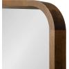 imageKate and Laurel Hutton Modern Rounded Rectangle Wall Mirror 20 x 30 Walnut Brown Transitional Geometric Mirror for WallRustic Brown
