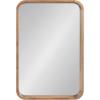 imageKate and Laurel Hutton Modern Rounded Rectangle Wall Mirror 20 x 30 Walnut Brown Transitional Geometric Mirror for WallRustic Brown
