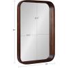imageKate and Laurel Hutton Modern Rounded Rectangle Wall Mirror 20 x 30 Walnut Brown Transitional Geometric Mirror for WallWalnut Brown