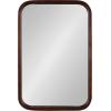 imageKate and Laurel Hutton Modern Rounded Rectangle Wall Mirror 20 x 30 Walnut Brown Transitional Geometric Mirror for WallWalnut Brown