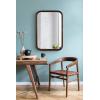 imageKate and Laurel Hutton Modern Rounded Rectangle Wall Mirror 20 x 30 Walnut Brown Transitional Geometric Mirror for WallWalnut Brown