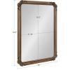 imageKate and Laurel Ivette Traditional Ornate Wall Mirror 25 x 35 Silver Decorative Baroque Style Rectangular Mirror with Metal Frame and Elegant Garland DetailGold