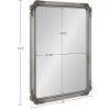 imageKate and Laurel Ivette Traditional Ornate Wall Mirror 25 x 35 Silver Decorative Baroque Style Rectangular Mirror with Metal Frame and Elegant Garland DetailSilver