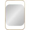 imageKate and Laurel Kellom Modern Metal Wall Mirror 20 x 30 Gold Decorative Mirror for Wall Decor with Floating Suspended Glass in Rounded Rectangle Frame