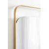 imageKate and Laurel Kellom Modern Metal Wall Mirror 20 x 30 Gold Decorative Mirror for Wall Decor with Floating Suspended Glass in Rounded Rectangle Frame