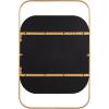 imageKate and Laurel Kellom Modern Metal Wall Mirror 20 x 30 Gold Decorative Mirror for Wall Decor with Floating Suspended Glass in Rounded Rectangle Frame