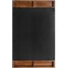imageKate and Laurel Kincaid Farmhouse Wood and Metal Framed Mirror 20 x 36 Rustic Brown and Black Chic Rectangle Mirror for Wall
