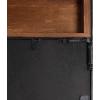 imageKate and Laurel Kincaid Farmhouse Wood and Metal Framed Mirror 20 x 36 Rustic Brown and Black Chic Rectangle Mirror for Wall