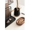 imageKate and Laurel Koni Modern ThreePiece Home Office Organization Set 13 x 8 x 9 Walnut Brown and Black Wood and Metal Organizational Set for Office with File Folder Holder