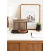 imageKate and Laurel Koni Modern ThreePiece Home Office Organization Set 13 x 8 x 9 Walnut Brown and Black Wood and Metal Organizational Set for Office with File Folder Holder
