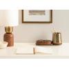 imageKate and Laurel Koni Modern ThreePiece Tabletop Organization Set 12 x 5 x 5 Walnut Brown and Antique Brass Wood and Metal Organizational Set for Home Office or Entryway Decor