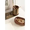 imageKate and Laurel Koni Modern ThreePiece Tabletop Organization Set 12 x 5 x 5 Walnut Brown and Antique Brass Wood and Metal Organizational Set for Home Office or Entryway Decor