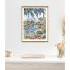 imageKate and Laurel Laguna Beach California Scene Framed Canvas Wall Art by Patricia Shaw 18 x 24 Sylvie Natural Coastal Beach Landscapes Tropical Art for Wall Decor Living Room Bedroom