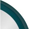 imageKate and Laurel Laranya Modern Round Mirror 22 Inch Diameter Teal and Black Decorative Circle Mirror with Metal Frame and Glossy Hand Applied FinishTealBlack