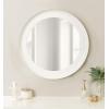 imageKate and Laurel Laranya Modern Round Mirror 22 Inch Diameter Teal and Black Decorative Circle Mirror with Metal Frame and Glossy Hand Applied FinishWhiteGold