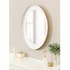 imageKate and Laurel Laranya Modern Round Mirror 22 Inch Diameter Teal and Black Decorative Circle Mirror with Metal Frame and Glossy Hand Applied FinishWhiteGold