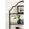 imageKate and Laurel Leanna Glam Scalloped ThreeTiered Wall Shelf 20 x 6 x 32 Black Decorative Floating Shelf Storage and Wall Organizer for Bathroom Over Toilet Storage or Display