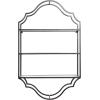 imageKate and Laurel Leanna Glam Scalloped ThreeTiered Wall Shelf 20 x 6 x 32 Black Decorative Floating Shelf Storage and Wall Organizer for Bathroom Over Toilet Storage or Display