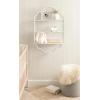 imageKate and Laurel Leanna Glam Scalloped ThreeTiered Wall Shelf 20 x 6 x 32 White Decorative Floating Shelf Storage and Wall Organizer for Bathroom Over Toilet Storage or Display
