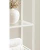 imageKate and Laurel Leanna Glam Scalloped ThreeTiered Wall Shelf 20 x 6 x 32 White Decorative Floating Shelf Storage and Wall Organizer for Bathroom Over Toilet Storage or Display