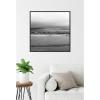 imageKate and Laurel Life Is A Beach Framed Canvas Wall Art by Stephanie Klatt 30 x 30 Sylvie Beaded Black Black ampamp White Beach Nature Landscapes Art for Wall Decor Living Room Bedroom