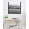 imageKate and Laurel Life Is A Beach Framed Canvas Wall Art by Stephanie Klatt 30 x 30 Sylvie Beaded Black Black ampamp White Beach Nature Landscapes Art for Wall Decor Living Room Bedroom