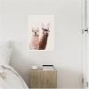 imageKate and Laurel Llamas On Vacation Framed Canvas Wall Art by July Art Prints 18 x 24 Sylvie White Whimsical Animals Art for Wall Decor Living Room Bedroom