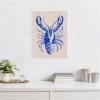 imageKate and Laurel Lobster Framed Canvas Wall Art by Nikita Jariwala 18 x 24 Sylvie White Coastal Animals Beach Art for Wall Decor Living Room Bedroom
