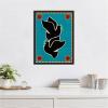 imageKate and Laurel Lush Duo 4 Birds Framed Canvas Wall Art by Shatha Al Dafai 18 x 24 Sylvie Black Whimsical Animals Nature Abstract Art for Wall Decor Living Room Bedroom