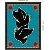 imageKate and Laurel Lush Duo 4 Birds Framed Canvas Wall Art by Shatha Al Dafai 18 x 24 Sylvie Black Whimsical Animals Nature Abstract Art for Wall Decor Living Room Bedroom