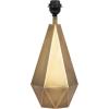 imageKate and Laurel Marcedes Modern Metal Bedside Table Lamp 8 x 8 x 20 Antique Brass Faceted Decorative Tabletop Desk Lamp with Linen Shade for Living Room DecorGold