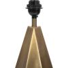 imageKate and Laurel Marcedes Modern Metal Bedside Table Lamp 8 x 8 x 20 Antique Brass Faceted Decorative Tabletop Desk Lamp with Linen Shade for Living Room DecorGold